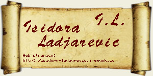 Isidora Lađarević vizit kartica